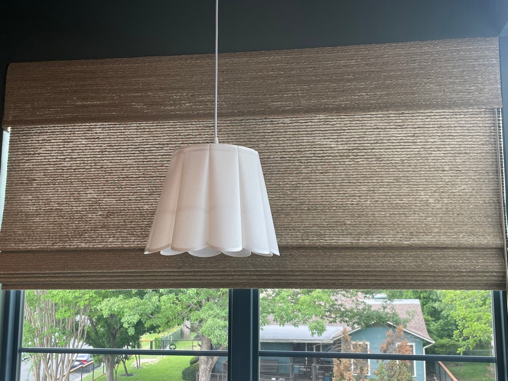 Incredible Woven Wood Shades and Roman Shades on Shoalwood Ave in Austin, TX